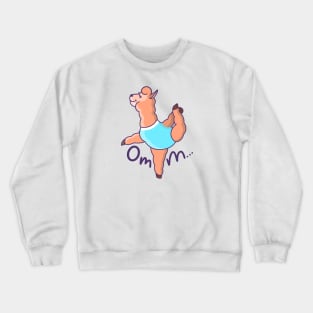 Cute Llama Yoga Om Crewneck Sweatshirt